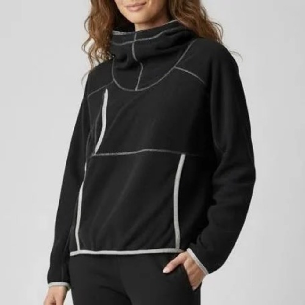 NWT Free People FP Movement Care On The Run Fleece Funnel Neck Hoodie M Gorpcore
